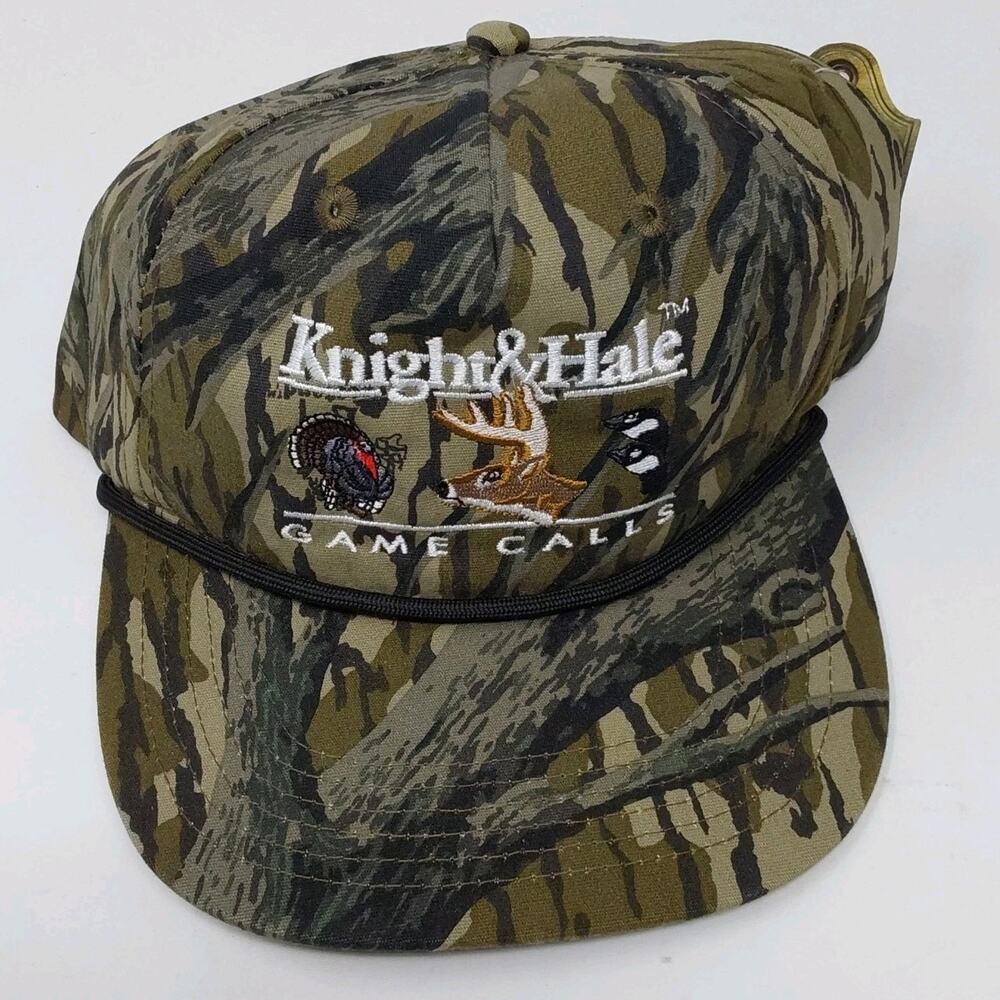 Knight & Hale Game Calls Mossy Oak Camo Snapback Hunting Hat Cap NWT
